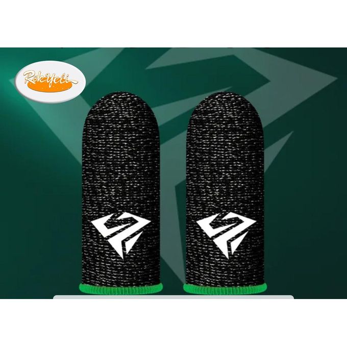 Paire De 2 Gants de jeux Vidéo Pour Téléphone Portable Anti-Transpirant, Manchon pour écran tactile en fibre de carbone et argent