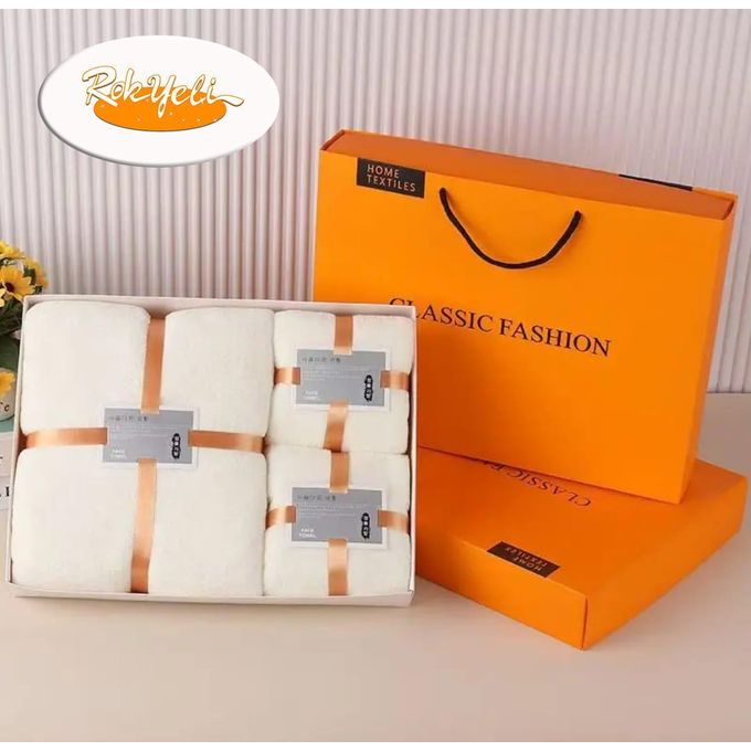 Mode Pack De 3 Serviettes De Bain Douces & Absorbantes – Ensemble Serviettes De Luxe, Grande Serviette + Visage + Main – Confort Luxe & Élégance Quotidienne