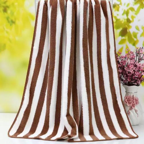 Mode Pack De 3 Serviettes De Bain Rayées Douces & Absorbantes – Ensemble Serviettes De Luxe, Grande Serviette + Visage + Main – Confort Luxe & Élégance Quotidienne