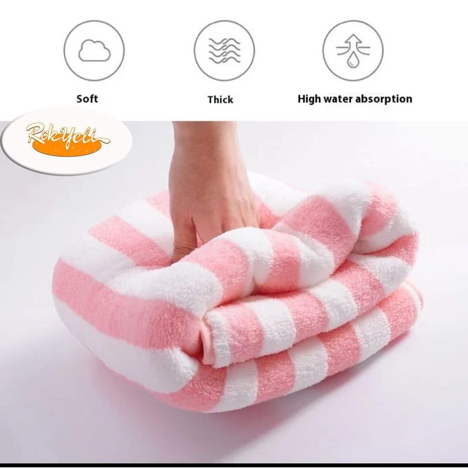 Mode Pack De 3 Serviettes De Bain Rayées Douces & Absorbantes – Ensemble Serviettes De Luxe, Grande Serviette + Visage + Main – Confort Luxe & Élégance Quotidienne 