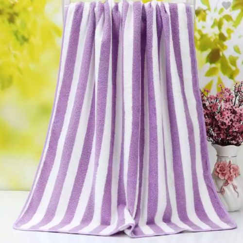 Pack De 3 Serviettes De Bain Rayées Douces & Absorbantes – Ensemble Serviettes De Luxe, Grande Serviette + Visage + Main – Confort Luxe & Élégance Quotidienne