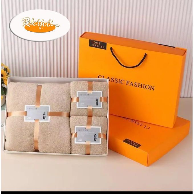 Pack De 3 Serviettes De Bain Douces & Absorbantes – Ensemble Serviettes De Luxe, Grande Serviette + Visage + Main – Confort Luxe & Élégance Quotidienne 