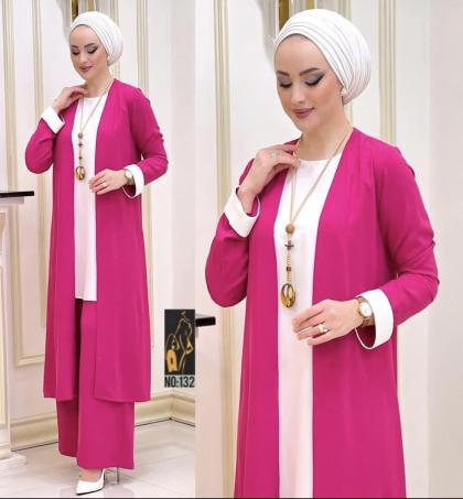 ensemble-3-pieces-pantalon-gros-bas-+-chemisier-a-mches-longues