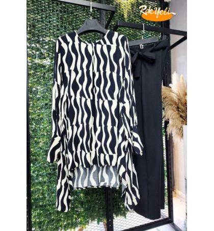 ensemble-chemise-pantalon-noir-&-blanc