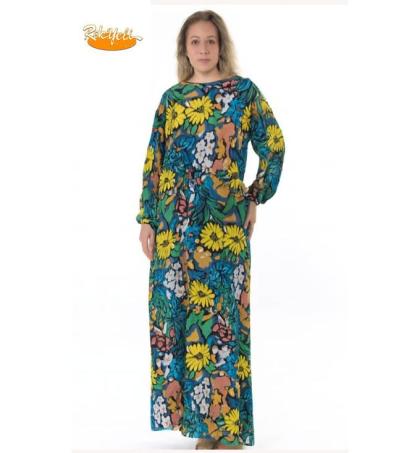 mode-robe-longue-en-coton-imprimé