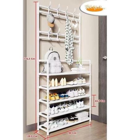 meuble-à-chaussures-multifonctionnel-5-niveaux---blanc